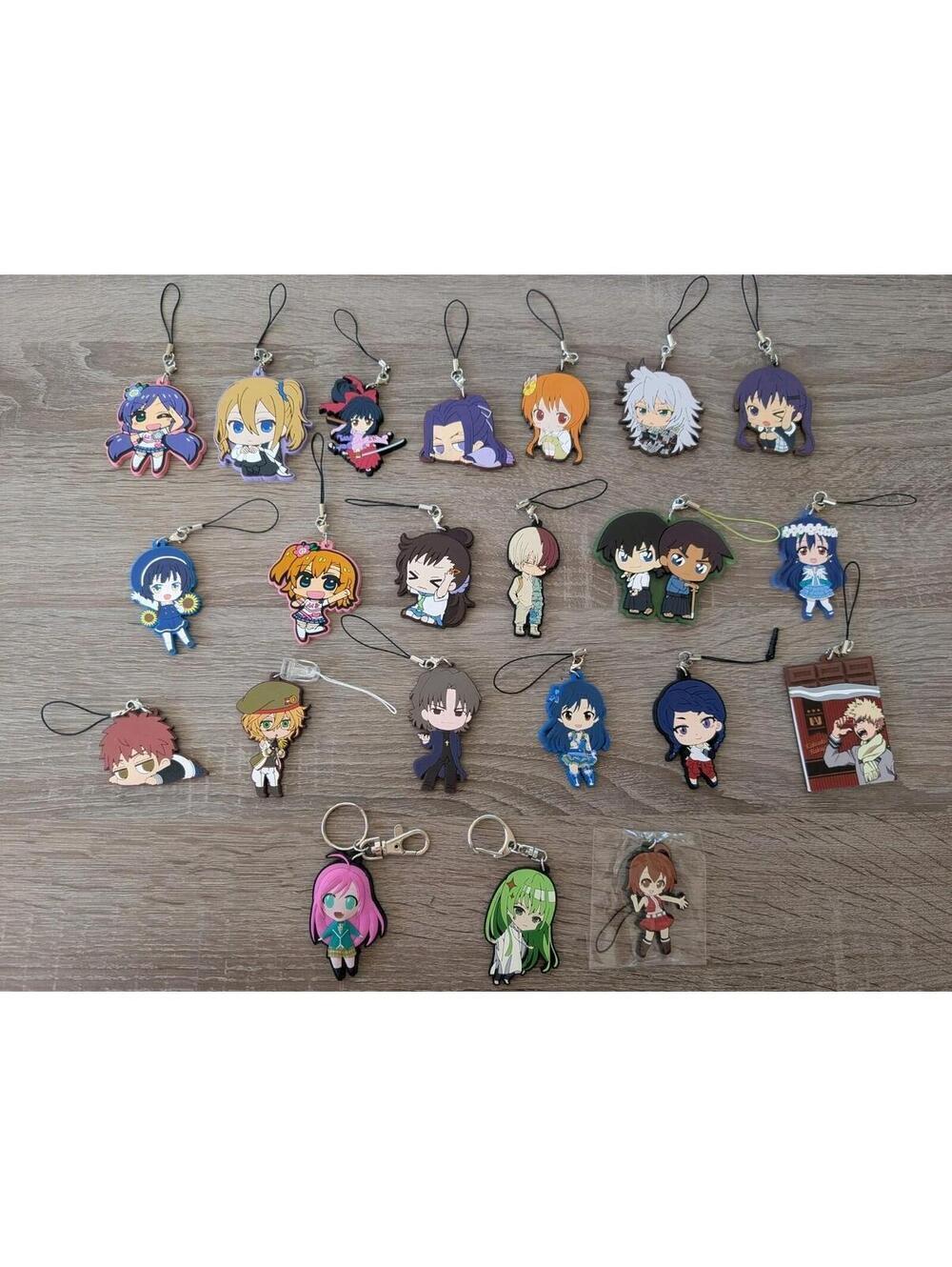 Vintage Anime Keychains Figure Figurine Manga Japanese 90s Y2K Lot of 22